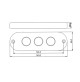 Surface mount underwater marine light blue- 45W -WKU-45B - AZLED
